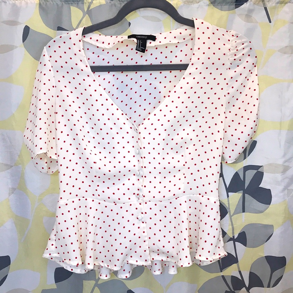 Polka dot blouse